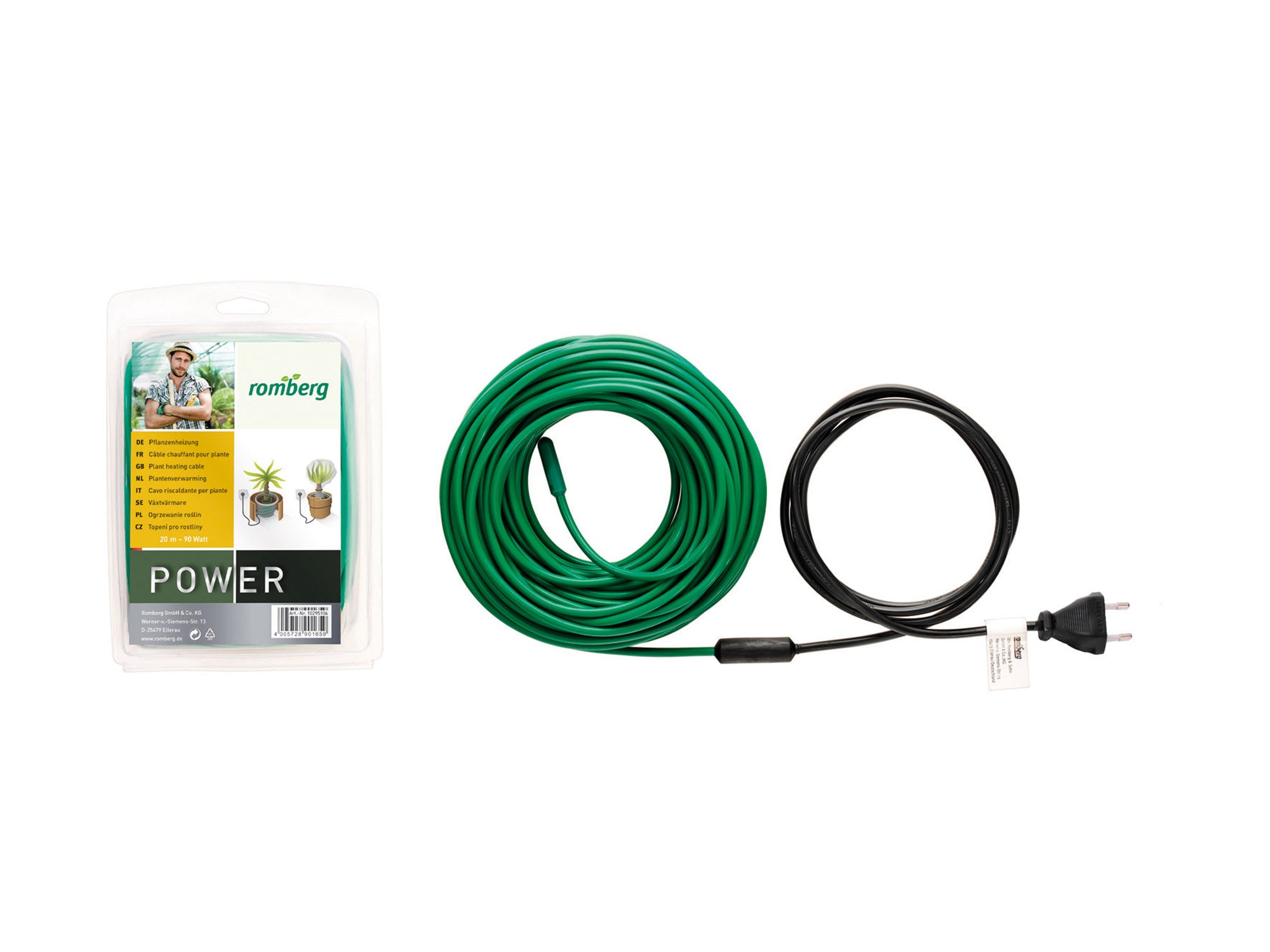 Pflanzenheizung XL Heizkabel 20m (18m heizbar) 90 Watt