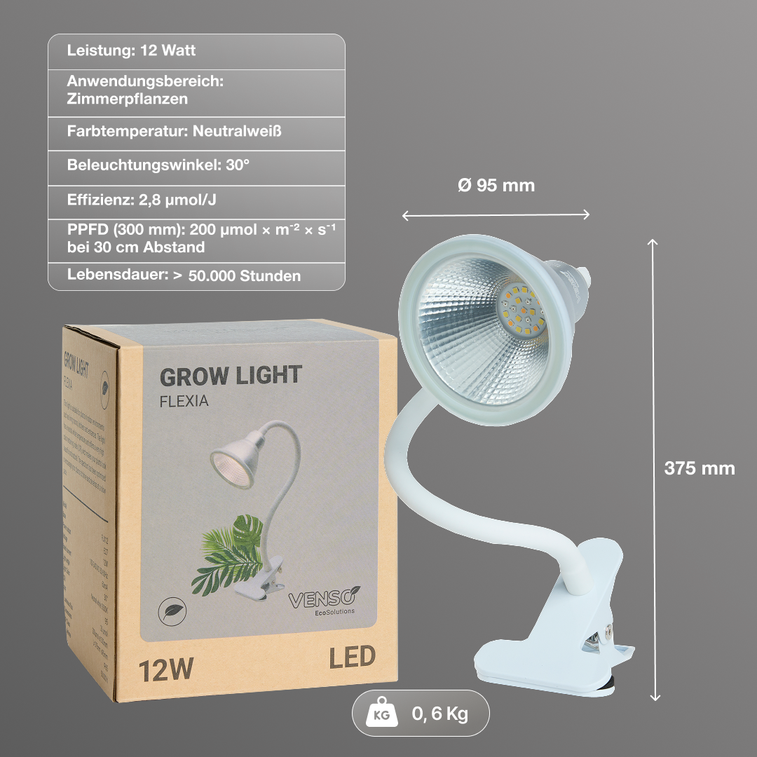 E27-Pflanzenlampe Grow Light Flexia - LED Pflanzenlampe von Venso