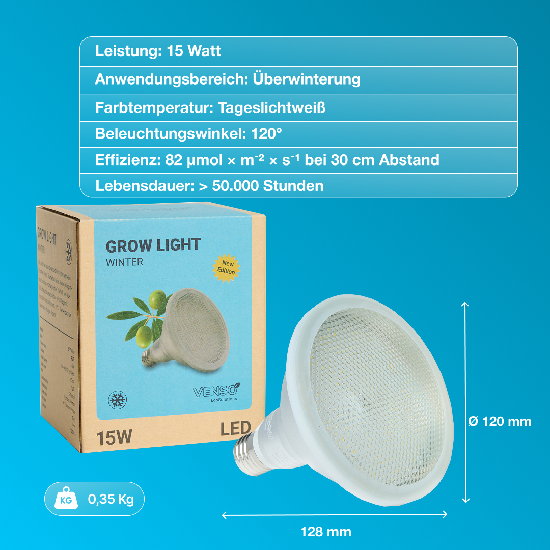 E27-Pflanzenlampe Grow Light Winter - LED Pflanzenlampe von Venso