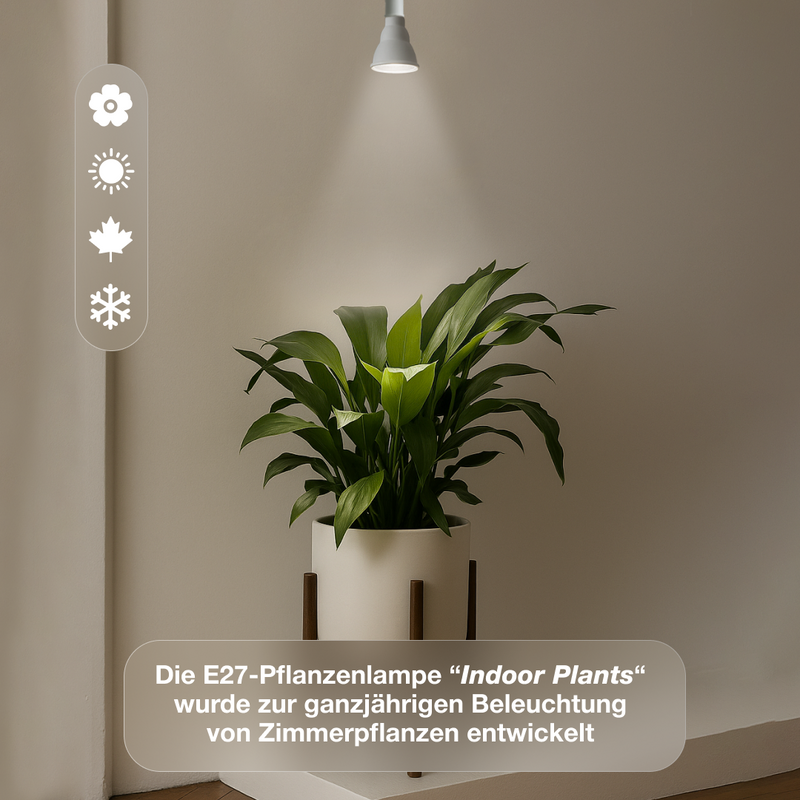 Fdit E27 LED Grow Lampe – Vollspektrum-Pflanzenlicht Für Zimmerpflanzen, 5W, Energiesparend