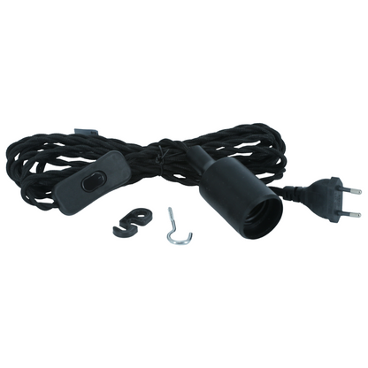 E27 lamp socket HELIX (4m textile cable)